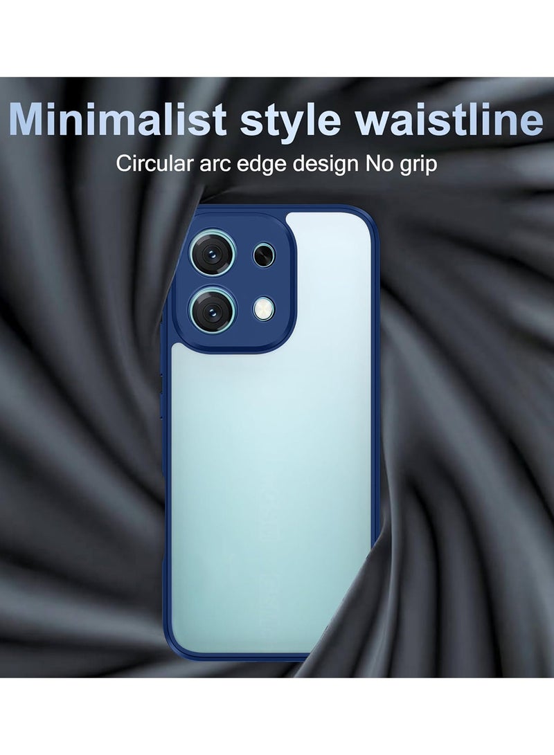 Wtech Oppo A6 Pro 5G / Oppo F31 5G 2025 Hybrid TPU Silicone with Raised Camera Slim Armour Case Cover (MCAPSA) - Clear/Navy Blue - Image 3