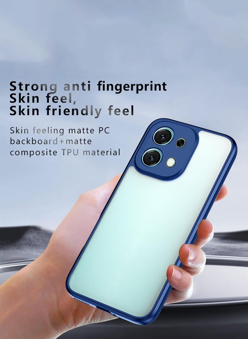 Wtech Oppo A6 Pro 5G / Oppo F31 5G 2025 Hybrid TPU Silicone with Raised Camera Slim Armour Case Cover (MCAPSA) - Clear/Navy Blue - Image 2