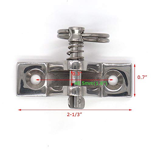 VTurboWay 4 Pack Bimini Top Deck Hinge with Pin and Ring, 316 Stainless Steel, Free Installation Screws - Image 3