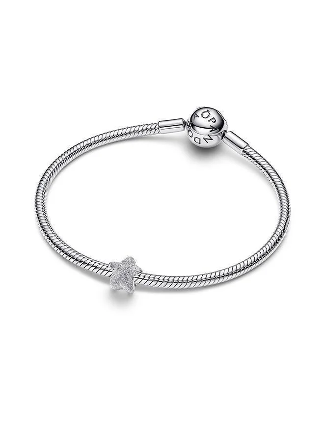 PANDORA Silver Textured Star Mini Charm for Women | Best Price UAE