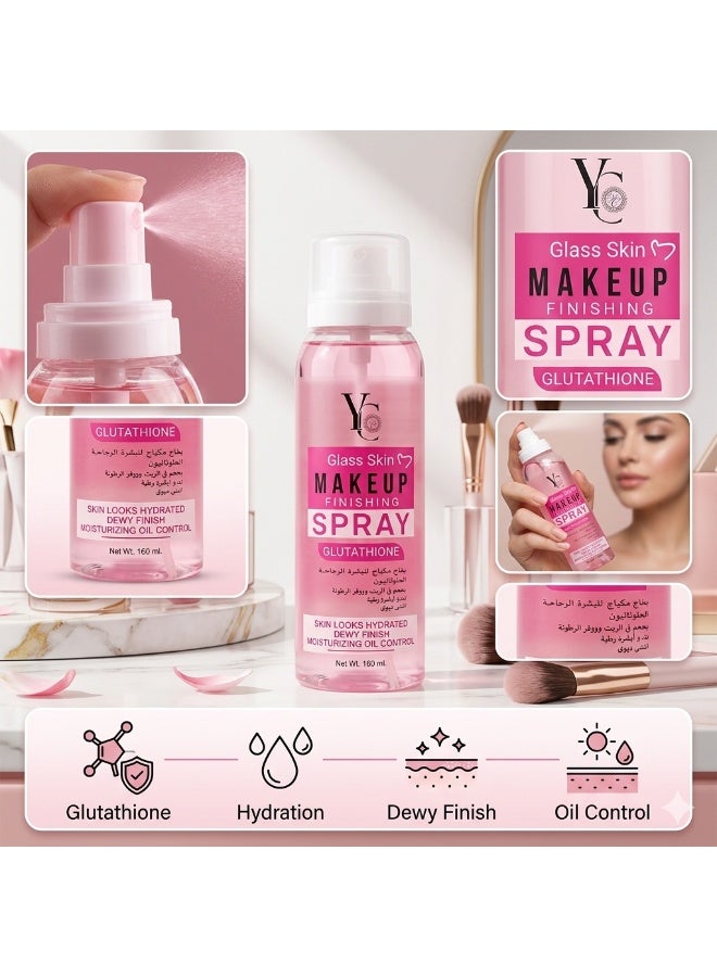 YC Glass Skin Makeup Finishing Spray with Glutathione, 160ml - Image 4