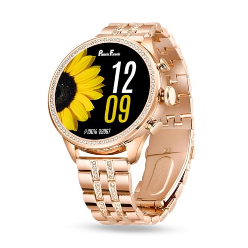 PunnkFunnk GEN 9 Smartwatch for Women with Metal Strap & HD Display, Bluetooth Calling, 100+ Watch Faces, Health Tracker, Sports Modes & IP67 Waterproof(Rose Gold) - Image 1