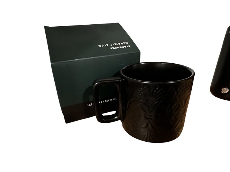 Starbucks Las Vegas Collection Limited Black Ceramic Mug 14oz in box - Image 3