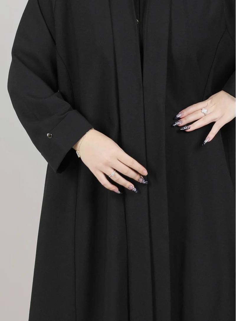 أم سكوير فاشن MSquare Fashion Black Casual Abaya