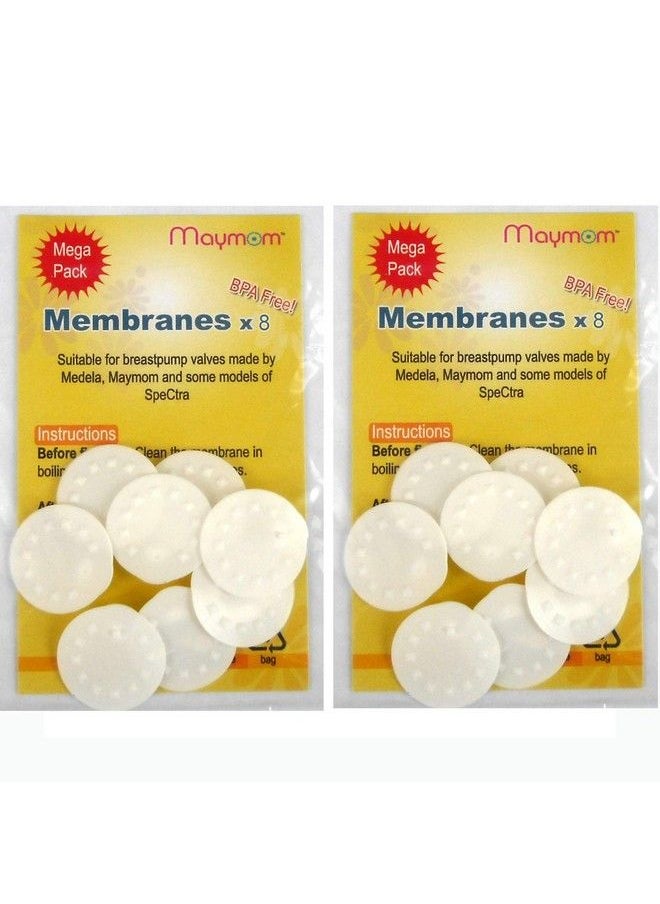 Maymom Membranes Compatible With Medela Breastpumps Suitable For Lactina Manual Freestyle Symphony Swing Pump In Style Pumps Part 87088 (White 16Pc)  - Image 1