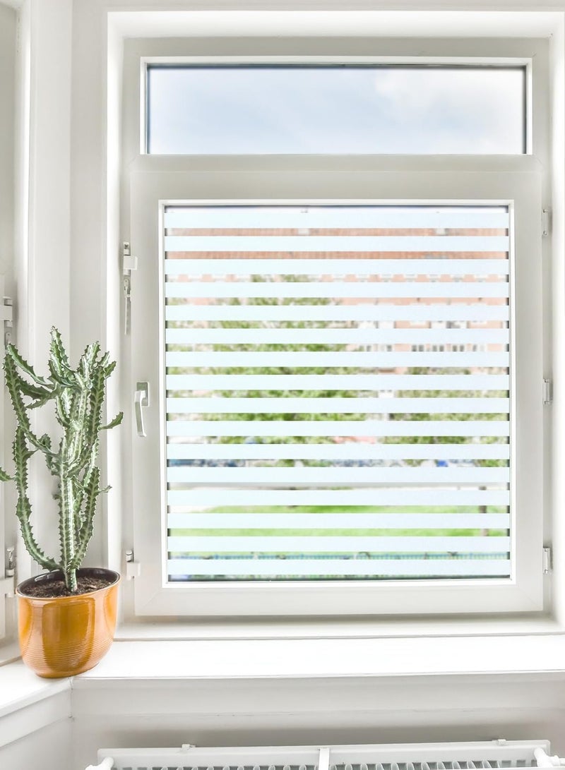 هومستر 45x300cm شريط نافذة فيلم الخصوصية فيلم متجمد ديكور لا غراء ذاتي ثابت التمسك مكافحة الأشعة فوق البنفسجية القابلة للإزالة لمكتب المنزل ديكور - Image 1