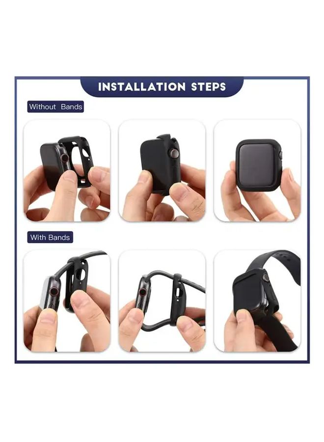 حافظة سيليكون ناعمة من مادة TPU لساعة Apple Watch مقاس 41 ملم، غطاء حماية بألوان الحلوى - Image 3