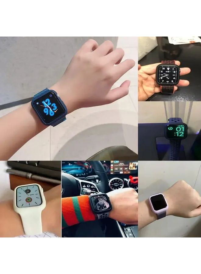 حافظة سيليكون ناعمة من مادة TPU لساعة Apple Watch مقاس 41 ملم، غطاء حماية بألوان الحلوى - Image 5