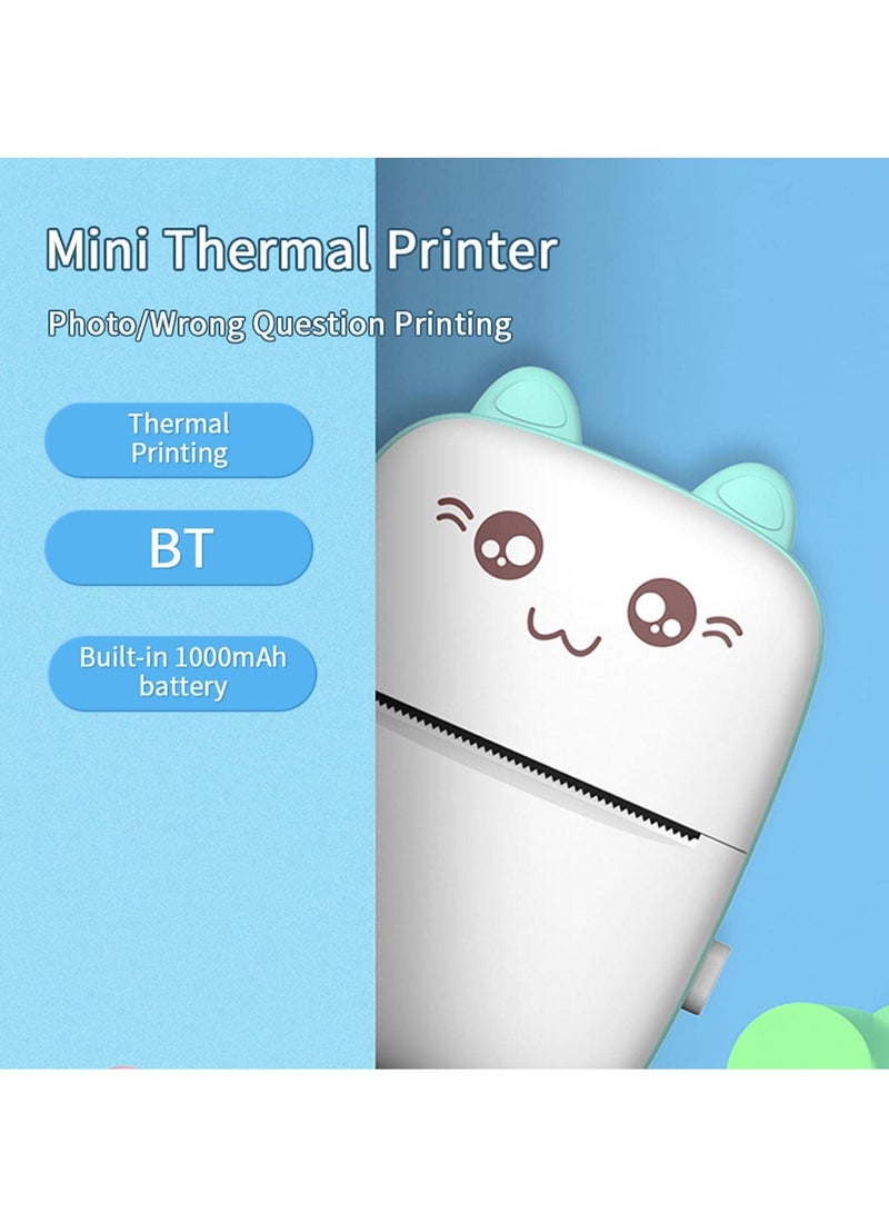 Smart Pocket Portable Photo Printer, Mini Thermal Label Printer with Wireless Bluetooth Connectivity and Adhesive (Blue) - Image 5