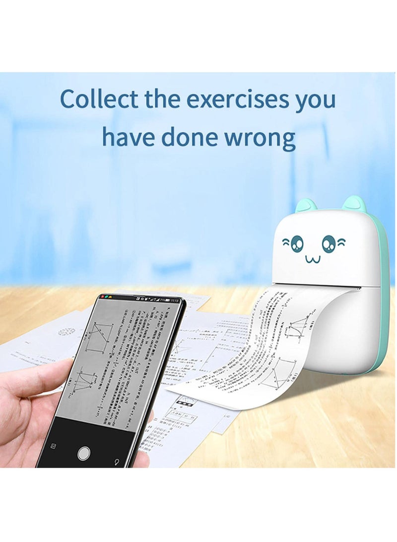 Smart Pocket Portable Photo Printer, Mini Thermal Label Printer with Wireless Bluetooth Connectivity and Adhesive (Blue) - Image 2