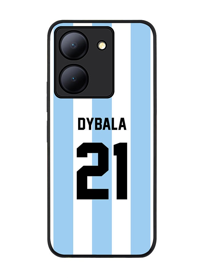 Stylizedd Rugged Black Edge case for Vivo Y36 / Vivo Y36 5G,Slim fit Flexible Cover - Football Team - Argentina, Player Name - Dybala - Image 1
