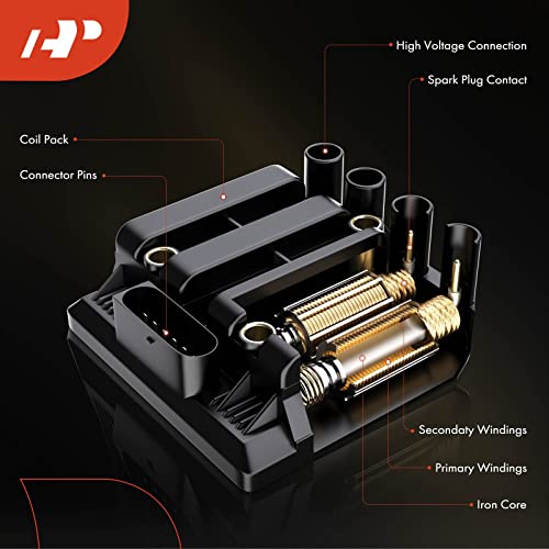 A-Premium Engine Ignition Coil Pack Compatible with Mercedes-Benz E430 E500, CL500 C43 C55 AMG, G500 G55 AMG, ML500 ML55 AMG, R500, S430 S500 & More, Replace# 0001587303, UF-359, 8-PC Set - Image 4