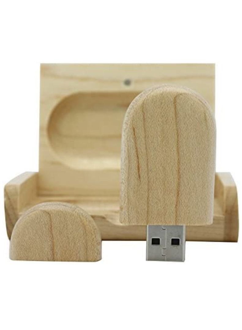 AROAQ 64GB Maple Wood 3.0 USB Flash Drive with Wooden Box U Disk Memory Stick Pen Drive - Image 3