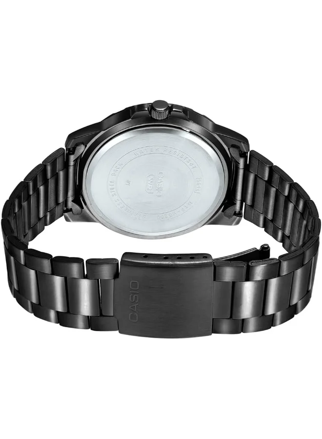 CASIO Men's Analog Display Watch With Black Stainless Steel Strap - MTP-VD200B-1BUDF