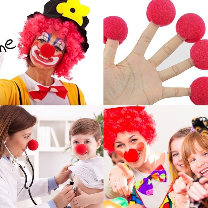 Dancepanda Red Clown Nose, Clown Noses for Kids Adult Accessories(5 PCS,1.9 Inch) - Image 5