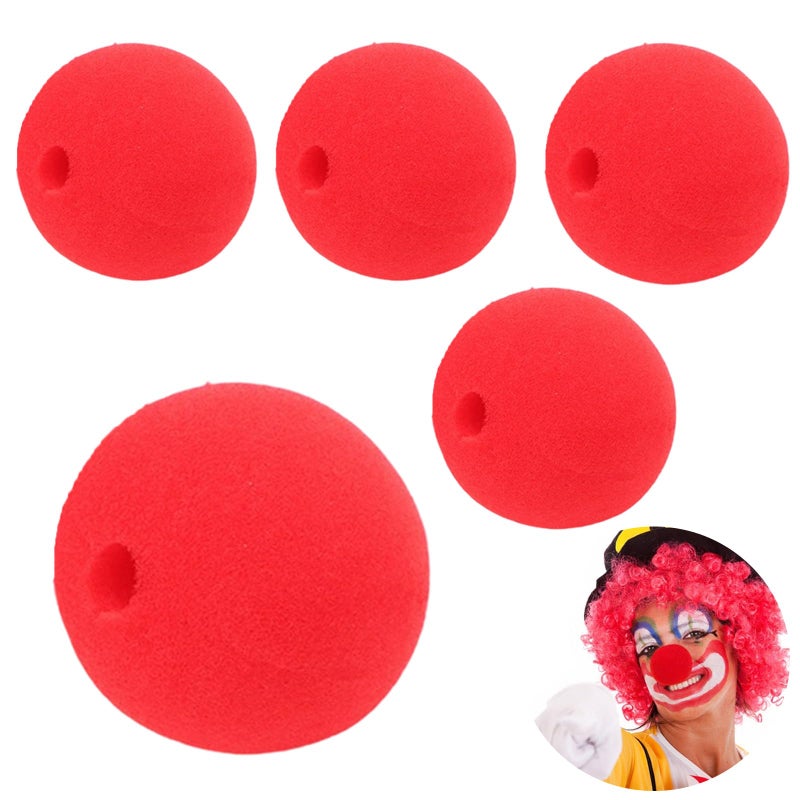 Dancepanda Red Clown Nose, Clown Noses for Kids Adult Accessories(5 PCS,1.9 Inch) - Image 1