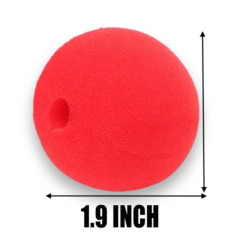 Dancepanda Red Clown Nose, Clown Noses for Kids Adult Accessories(5 PCS,1.9 Inch) - Image 2