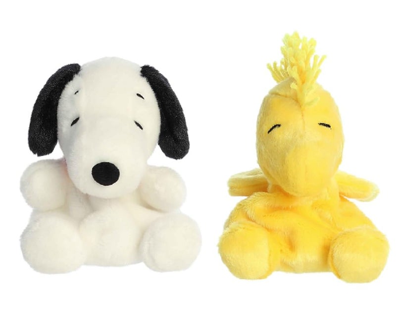 Aurora Peanuts Palm Pal 2 Piece Plush Bundle Snoopy and Woodstock 5 inches - Image 3
