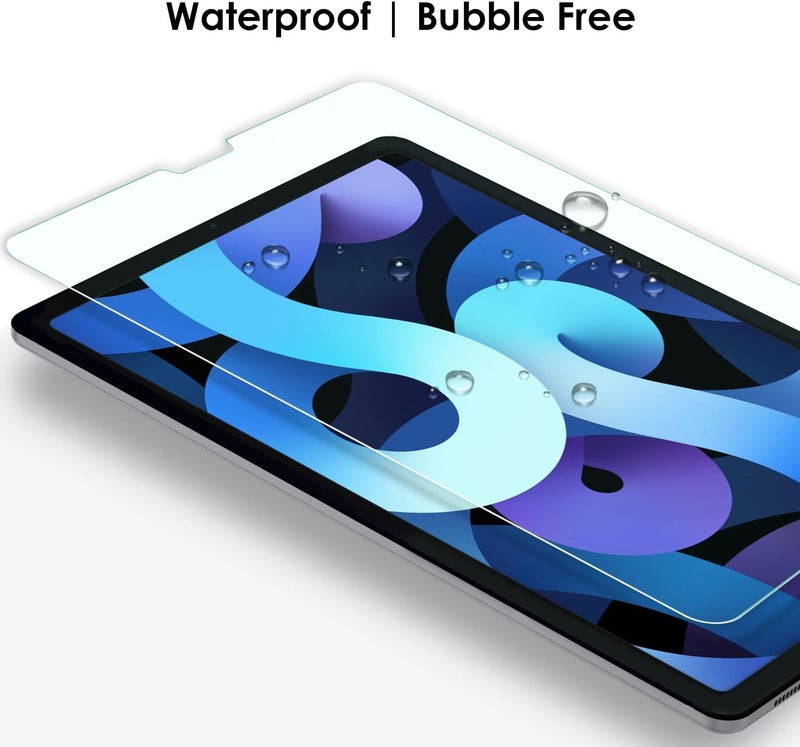 Simpeak حماية شاشة سيمبيك 2 عبوة متوافقة مع آبل آيباد إير الجيل 5 و 4 109 2022 2020 زجاج مقسى لحماية الشاشة متوافقة مع آيباد برو 11 بوصة جميع الطرازات 2022 2021 2020 2018 - Image 3