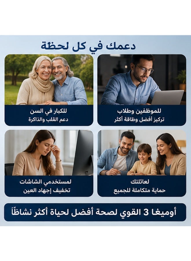 أوميغا ألاسكا المصدر الفريد عالية النقاء: كبسولات زيت السمك الأوميجا 3 ثلاثة أضعاف القوة | كل كبسولة تحتوي على 1040 ملغ خلاصة زيت السمك من البحار العميقة، 1250 ملغ زيت سمك إجمالي، 90 كبسولة، مُكمّلة غذائية خالية من الغلوتين وغير المعدلة وراثيًا. - Image 4