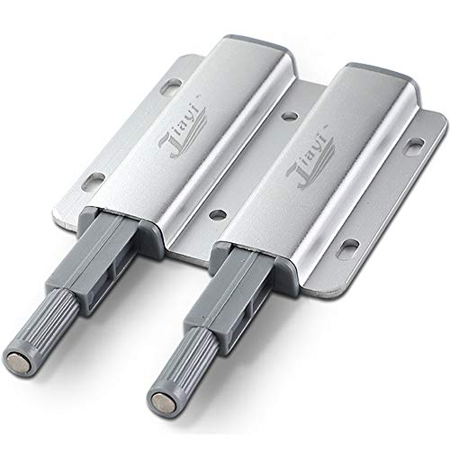 Jiayi Metal Cabinet Door Catches Heavy Duty 1 Pack Double Push to Open Door Latch Magnetic Touch Latches Kitchen Door Push Release Latch for Drawer Closure Push Catch Press Out Cabinet Hardware - Image 1