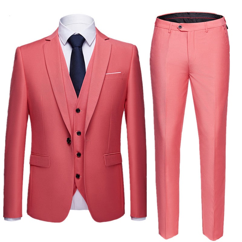 Men'S Groom Suit Three-Piece Korean Slim-Fit Casual Work Suit Men'S Suit - Image 4
