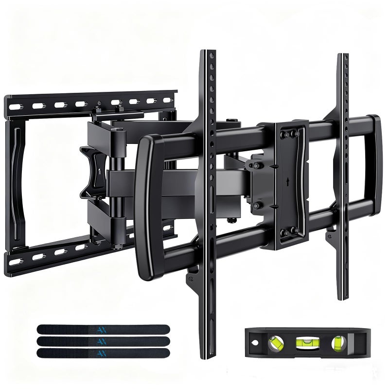 AX WABER Full Motion TV Wall Mount Bracket for Most 32-85 inch TVs,TV Mount with Dual Articulating Arms,Tilt/Swivel/Extension/Leveling,Fits 8â€ 12â€ 16" Studs,Max VESA 600x400mm, Holds up to 132lbs - Image 1