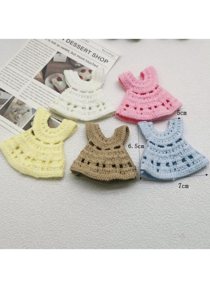 DIY Crochet Yarn Doll Accessories dress white