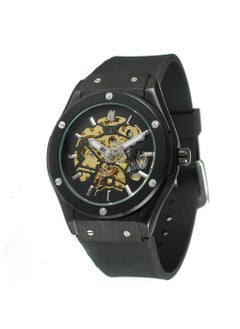 Generic Forsining Mens Skeleton Automatic Watch Casual Black Shell black surface 