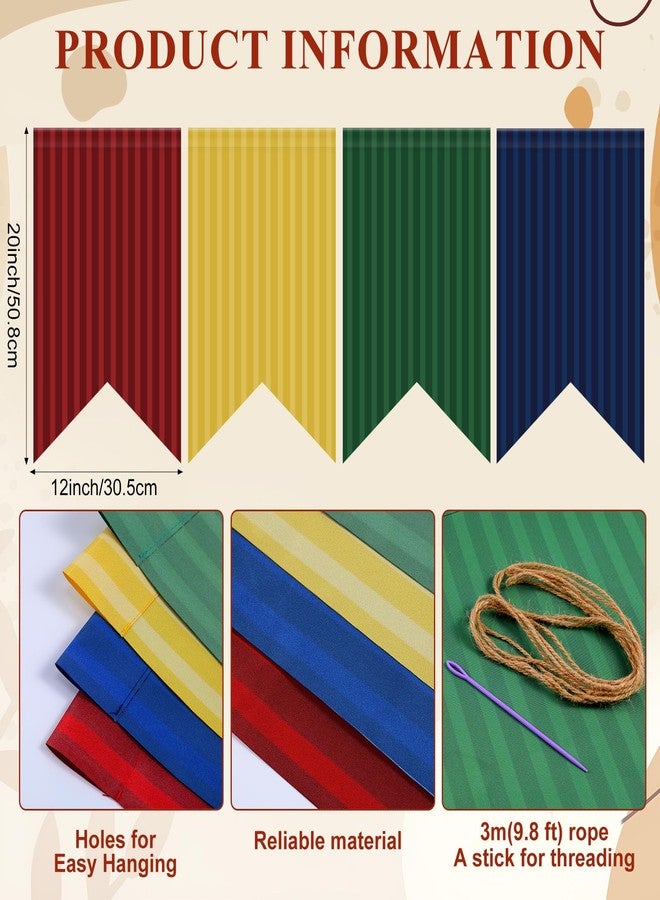 Tiamon Wizard Decorations Magical Banner Flag Set 12 x 20 Inch Set of 4 Oxford Cloth Hanging Banners Flag for Wizard Magical Witch Birthday Party Backdrop Photography Decorations Supplies - Image 2