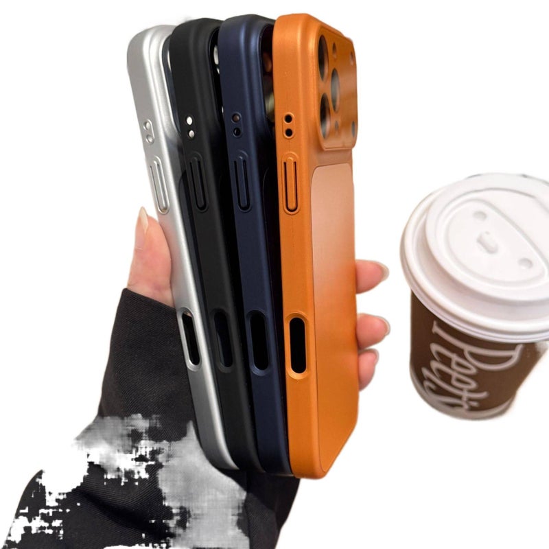 BB غطاء واقي بPC لـ iPhone 17 / 17 Air / 17 Pro / 17 Pro Max مع حماية من السقوط وتغطية كاملة مع مقاوم للصدمات مع ملمس ناعم مع ملمس غير لامع باللون Star Orange - Image 4