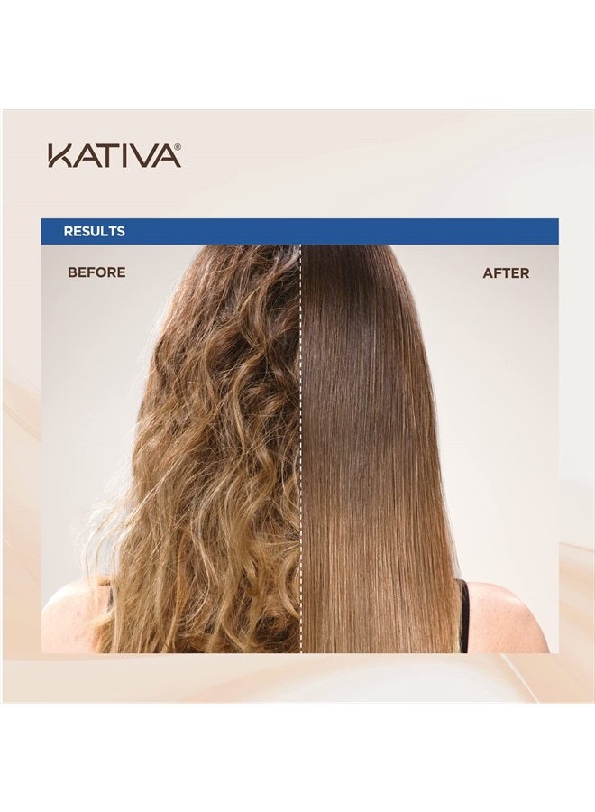Kativa مجموعة كاتيفا لتنعيم الشعر البني البرازيلية، 12 أسبوعًا من الاستخدام المنزلي الاحترافي، مع زيت جوز الهند العضوي، وزيت الأساي، والكيراتين، لشعر أغمق وأكثر نعومة ولمعانًا - Image 5