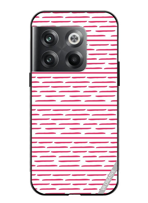 Protective Case Cover For OnePlus 10T Strips Design Multicolour