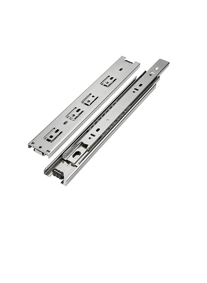 Steel Ball Bearing Drawer Runner Cabinet Rail For Computer Table Clothing Cabinets 14 inch  - Image 2
