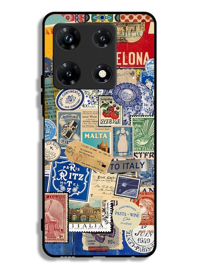 Tolwak Infinix Note 30 Pro Protective Case Cover Stickers Of Different Cities - Image 1