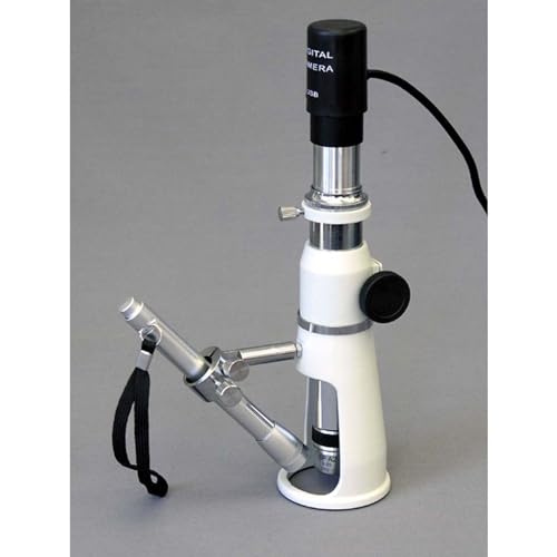 AmScope H2510 Handheld Stand Measuring Microscope, 20x/50x/100x Magnification, 17mm Field of View, Includes Pen Light - Image 5