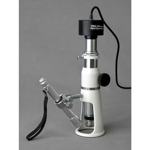 AmScope H2510 Handheld Stand Measuring Microscope, 20x/50x/100x Magnification, 17mm Field of View, Includes Pen Light - Image 4