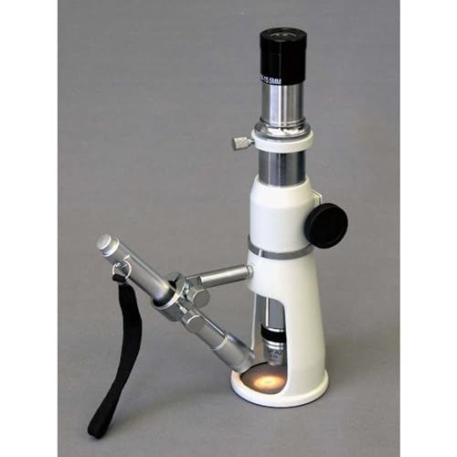 AmScope H2510 Handheld Stand Measuring Microscope, 20x/50x/100x Magnification, 17mm Field of View, Includes Pen Light - Image 3