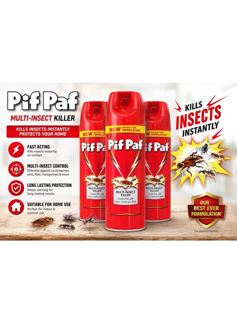 Pif Paf Multi Insect Killer, 3X300 Ml, Pack Of 3 - Image 3