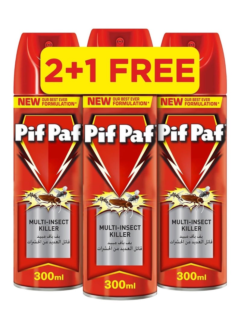 Pif Paf Multi Insect Killer, 3X300 Ml, Pack Of 3 - Image 2