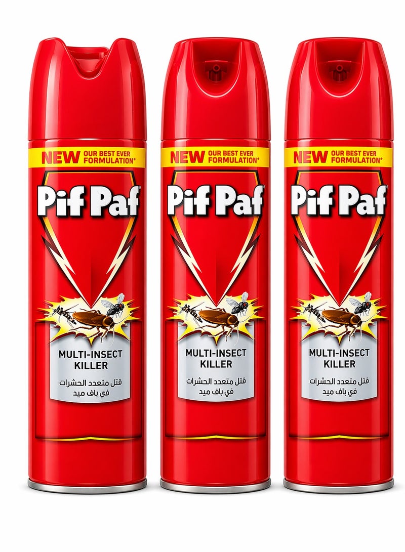 Pif Paf Multi Insect Killer, 3X300 Ml, Pack Of 3 - Image 1