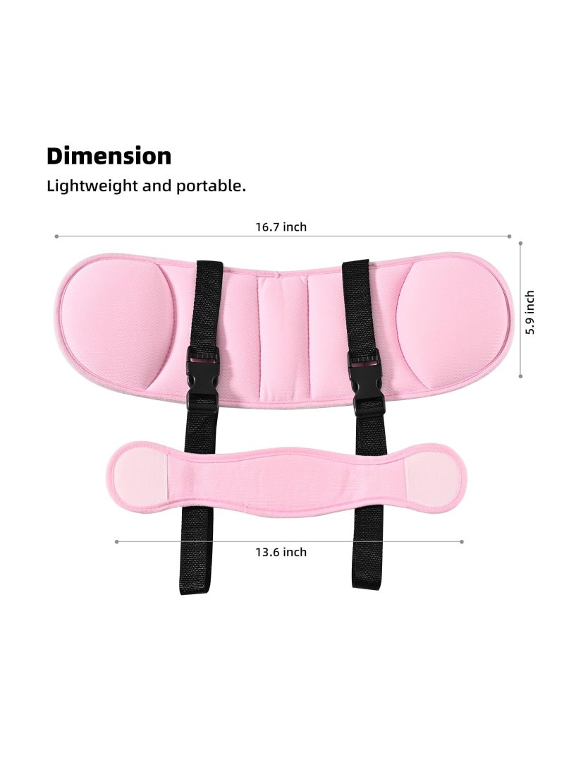Adjustable Cotton Head Support u0026 Sleep Aid Belt for Kids, Toddler Safety Seat Neck Support Strap (Pink) - Comfortable u0026 Safe - Image 5
