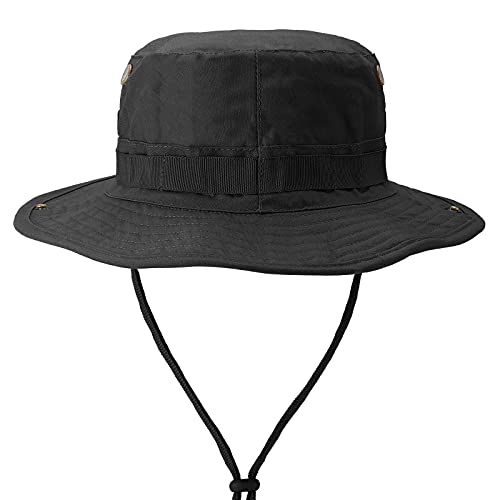 FRTKK Military Boonie Hat Tactical Adjustable Boonie Hats for Men Women Hunting Fishing Outdoor Safari Sun Black - Image 3