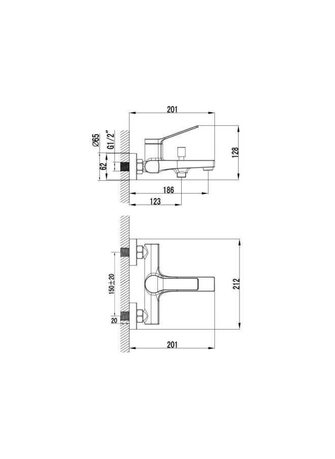 DANUBE HOME Milano Monte Bath Shower Mixer With Shower Set  - Image 2