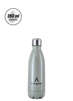 Atlasware Water Bottle with a Capacity of 350 ml, Stainless Steel Water Bottle that keeps Cold for 34 Hours and Keeps Heat for 12 Hours, Grey  - Image 2