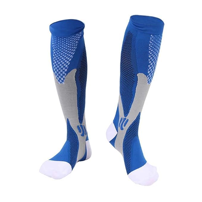 Cetaplast Athletic Compression Socks | High-Performance Graduated Compression for Enhanced Circulation, Muscle Support & Recovery | Ideal for Sports, Running, Cycling & Training | Blue | L/XL - Image 1