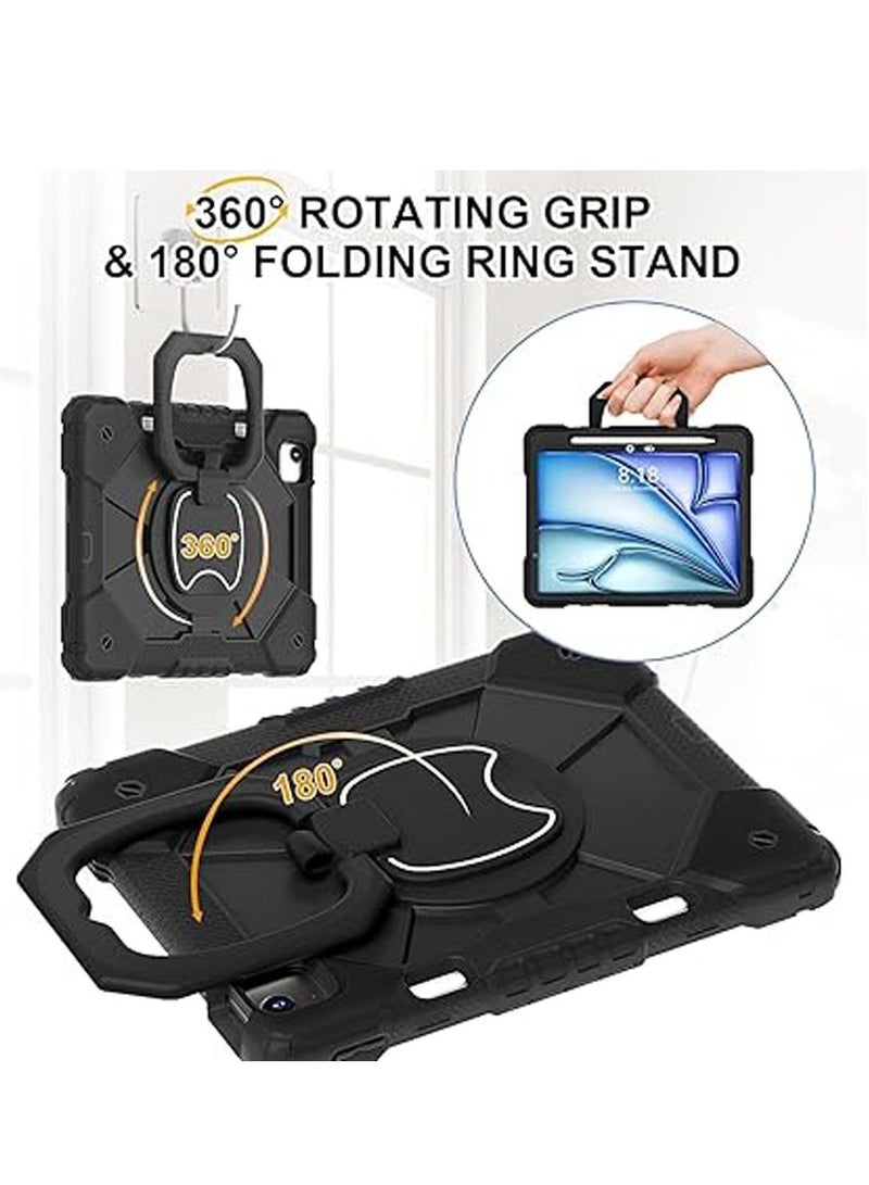 general Strap Kids Case Compatible with iPad Air 13 Inch (M2) 2024, Portable Rotating Silicone PC Stand Shell For iPad Air 13 - Image 2