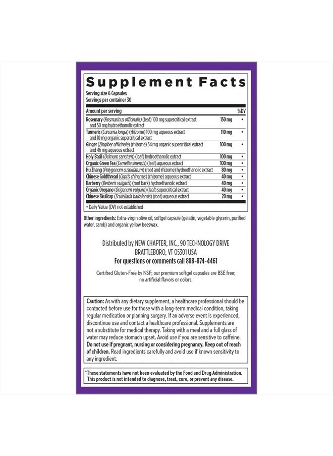 New Chapter - Zyflamend™ Mini Softgels, Multi-Herbal Pain Reliever+ Joint Supplement, 10-in-1 Superfood Blend with Ginger & Turmeric for Healthy Inflammation Response, Mini Soft Gels, 180 Count - Image 1