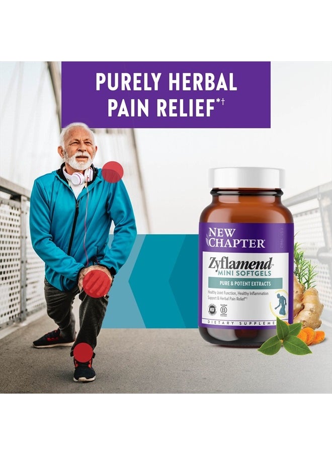 New Chapter - Zyflamend™ Mini Softgels, Multi-Herbal Pain Reliever+ Joint Supplement, 10-in-1 Superfood Blend with Ginger & Turmeric for Healthy Inflammation Response, Mini Soft Gels, 180 Count - Image 1