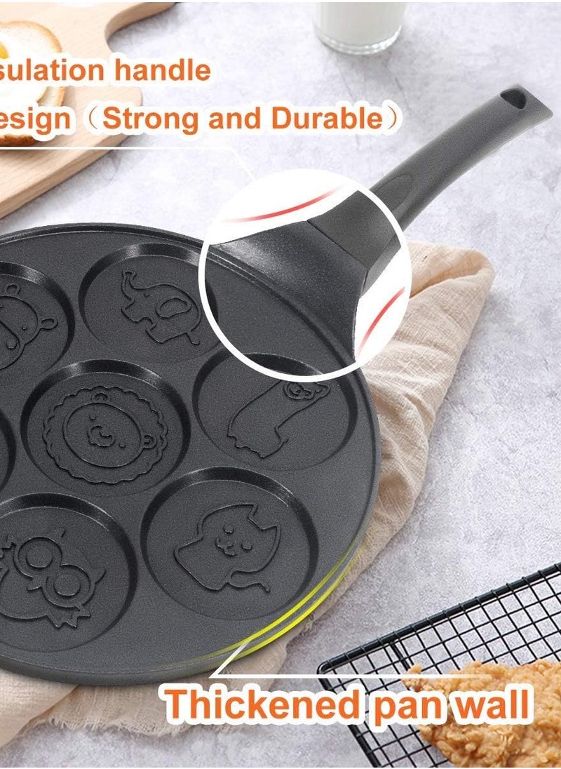 Reko - Pancake Pan Pancake Griddle with 7 Flapjack Animals Molds Pancake Maker Skillet Non-stick Breakfast Pan for Pancake - Multicolor - Image 1